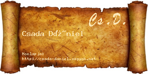 Csada Dániel névjegykártya